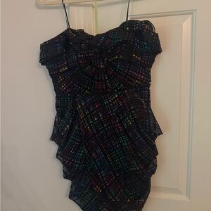 Jill Stuart Black and Multicolor Dress